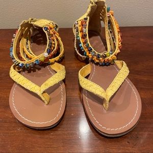 Zigi girl yellow ankle bracelet sandal